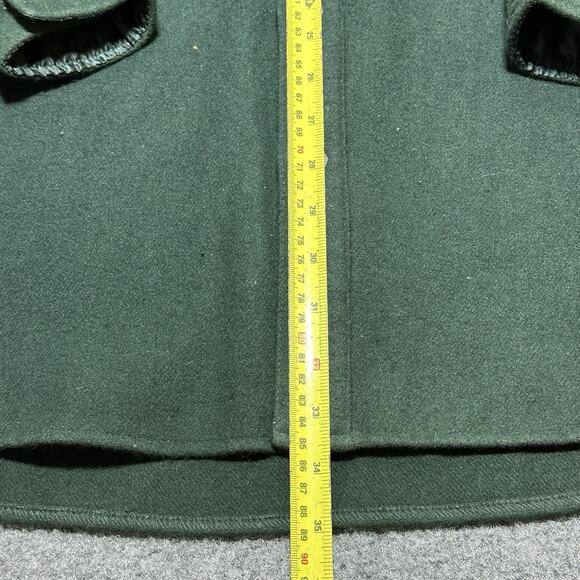 Vtg Salmon River Traders Long Sleeve Button Up Shirt Sz XLT Green Fleece Wool - Picture 10 of 11